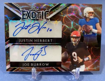 2023 Leaf Exotic Joe Burrow & Justin Herbert Auto 1/1