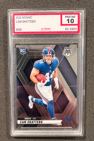 Cam Skattebo 2025 Mosaic Iconic Grading 10