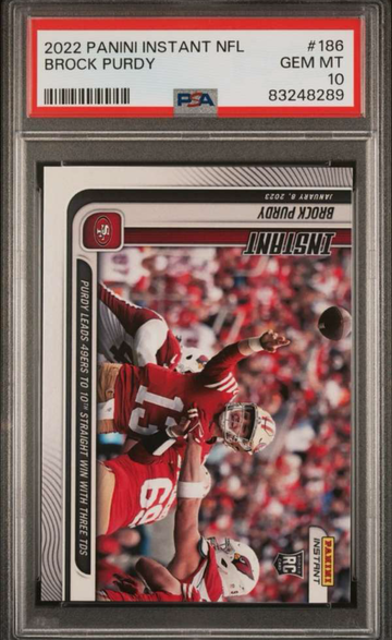 2022 Instant NFL Brock Purdy RC PSA 10