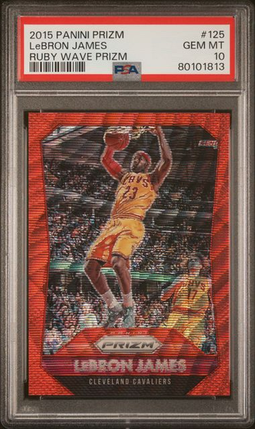 2015 Panini Prizm Lebron James RUBY WAVE PRIZM /350 #125 PSA 10 GEM MINT