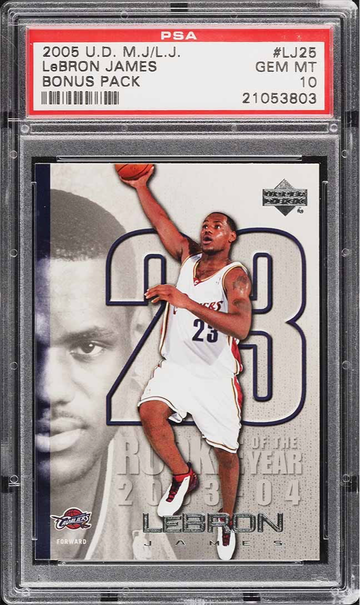 2005 Upper Deck M.J/L.J Lebron James Bonus Pack #LJ25 PSA 10 GEM MINT