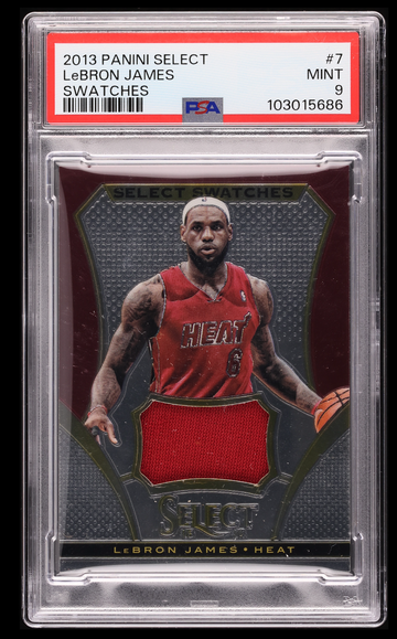 2013 Panini Select Lebron James SELECT SWATCHES #7 GAME USED PSA 9 MINT POP 4