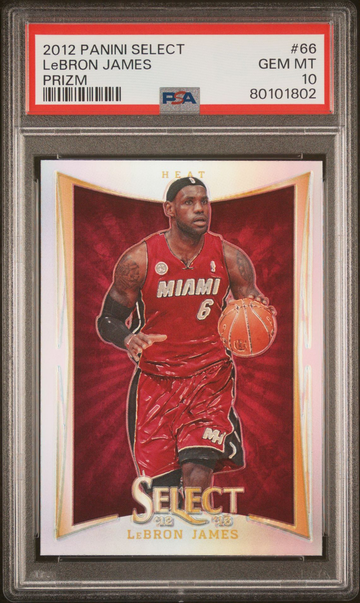 2012 Panini Select Lebron James SILVER PRIZM #66 PSA 10 GEM MINT Low Pop