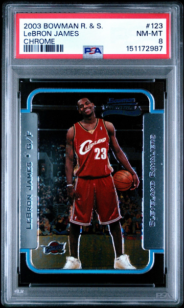 2003 Bowman Chrome Lebron James ROOKIE #123 PSA 8 NM-MINT