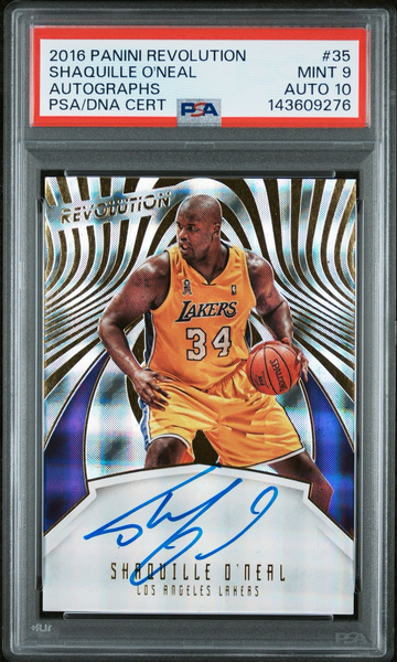 2016 Panini Revolutions Shaquille O’Neal AUTO PSA 9/10 GEM MINT 