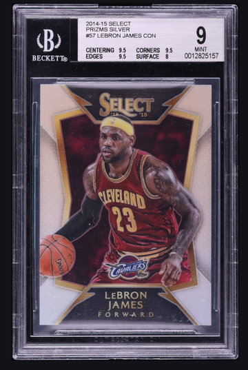 2014 Panini Select Lebron James SILVER PRIZM #57 BGS 9 MINT