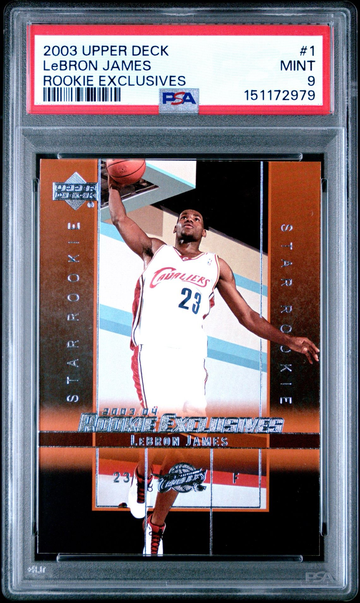2003 Upper Deck Lebron James ROOKIE Exclusives #1 PSA 9 MINT