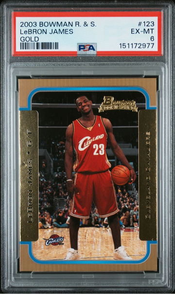 2003 Bowman R & S Lebron James ROOKIE GOLD #123 PSA 6