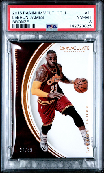 2015 Panini Immaculate Lebron James Bronze /49 PSA 8 NM-MINT