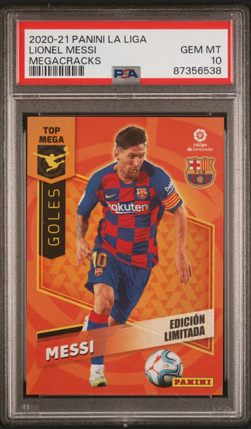 2020 Panini La Liga Megacracks Lionel Messi Limited Edition PSA 10