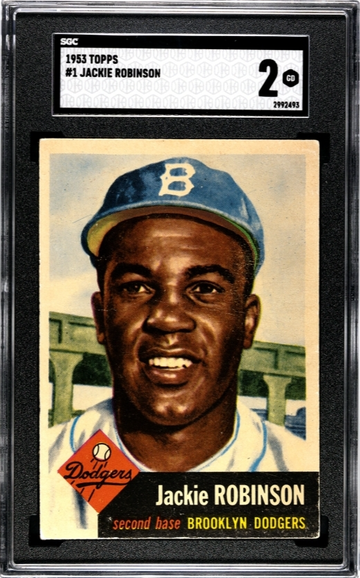 1953 Topps #1 JACKIE ROBINSON- SGC 2 Centered-Presents Amazingly!