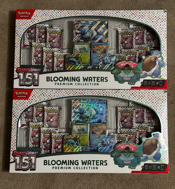 (Qty. 2) Pokemon TCG Blooming Waters Premium Collection Box - Scarlet & Violet 151
