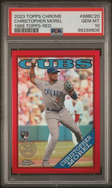 2023 Topps Chrome Christopher Morel 35th Anniv Red Refractor RC #'d 1/5 Pop 1