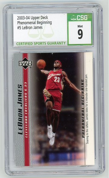2003-04 Upper Deck Phenomenal Beginning Lebron James #5 CSG 9