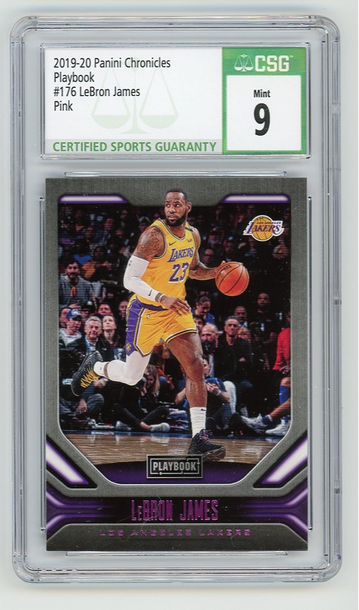 2019-20 Panini Chronicles Basketball Playbook LeBron James Pink #176 CSG 9