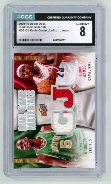 2009-10 Upper Deck Basketball Kevin Garnett/LeBron James Dual Game Materials #DG-GJ CGC 8