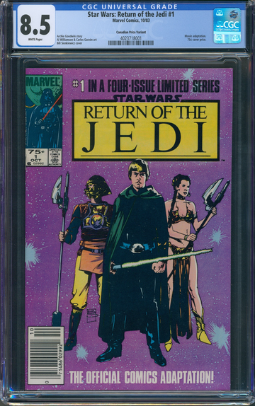 Star Wars: Return of the Jedi #1 10/83 Marvel Comics CGC 8.5 White Pages