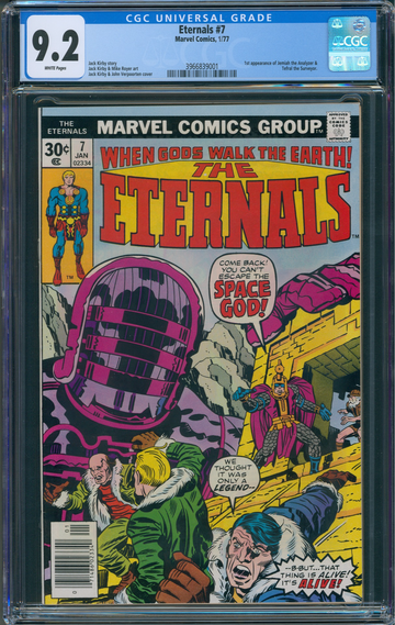 Eternals #7 1/77 Marvel Comics CGC 9.2 White Pages