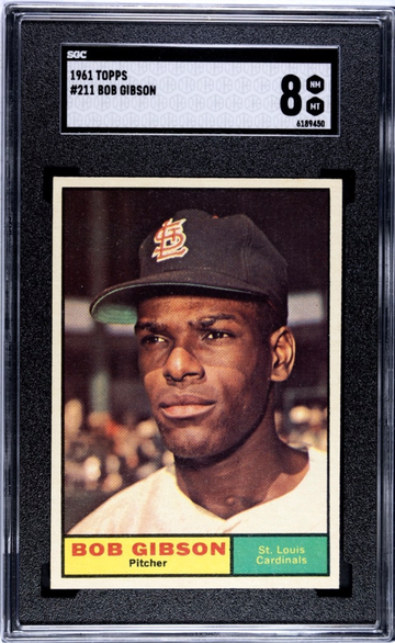 1961 Topps #211 Bob Gibson SGC 8