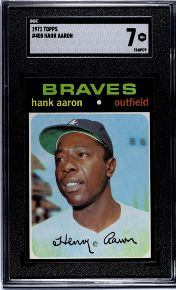 1971 Topps #400 Hank Aaron SGC 7