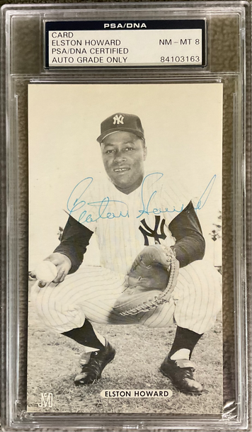 Elston Howard Autographed J.D. McCarthy Pict Postcard 