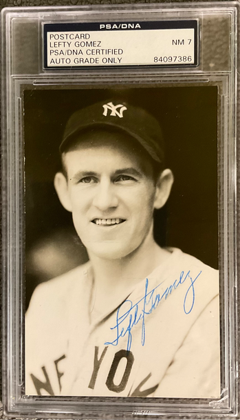 Lefty Gomez Autographed Picture Postcard 