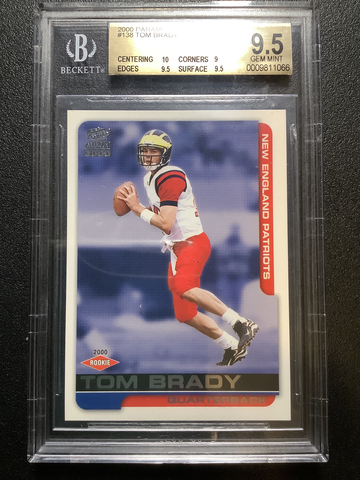 2000 Pacific Paramount #138 Tom Brady ROOKIE BGS 9.5 GEM MINT ( 10 CENTERING