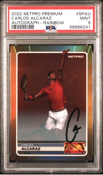 2022 NetPro Premium #SPAU Carlos ALCARAZ Auto RC 79/100 PSA 9 MINT