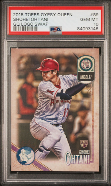 2018 Topps Gypsy Queen Shohei Ohtani RC GQ Logo Swap #89 Angels Rookie SP PSA 10