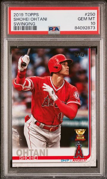 2019 Topps Series 1 Shohei Ohtani Rookie Cup Swinging #250 PSA 10 🔥 MVP