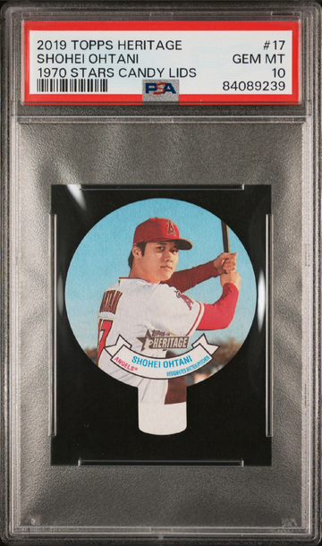 2019 Topps Heritage Shohei Ohtani 1970 Stars Candy Lids #17 PSA 10