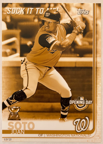 2019 Topps Opening Day Juan Soto 5x7 Jumbo SP Gold #SM-6 🔥 /10