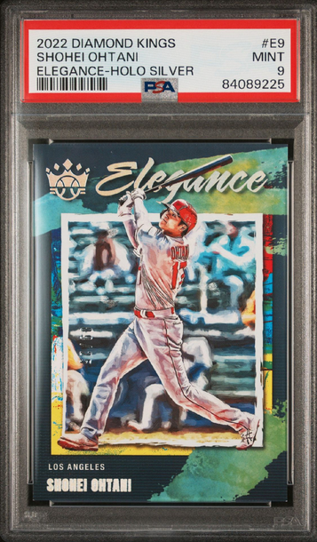 2022 Panini Diamond Kings Shohei Ohtani #E-9 Elegance Holo Silver /25 🔥 PSA 9