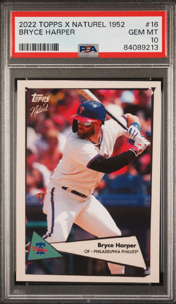 2022 Topps X Naturel Bryce Harper #16 1952 Style PSA 10 Philadelphia Phillies