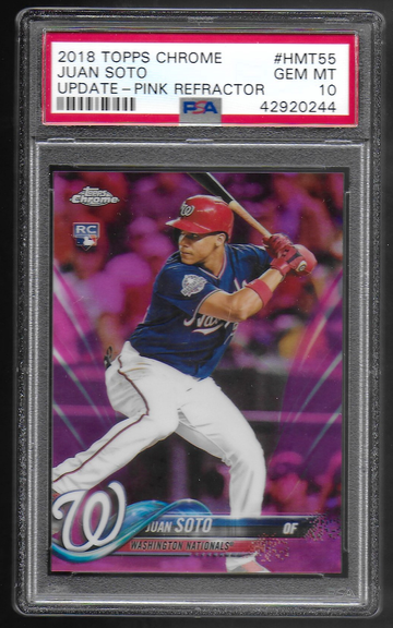 2018 Topps Chrome Update JUAN SOTO PSA 10 PINK Refractor Rookie Card