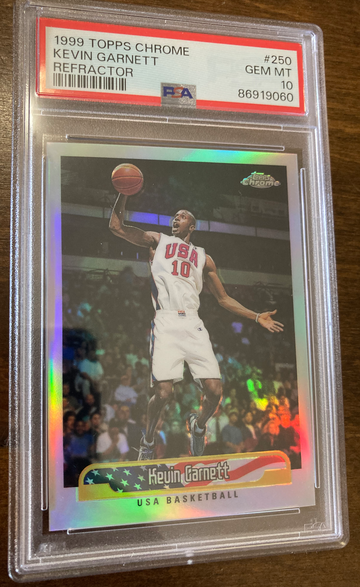 1999 Topps Chrome Kevin Garnett USA Refractor PSA 10