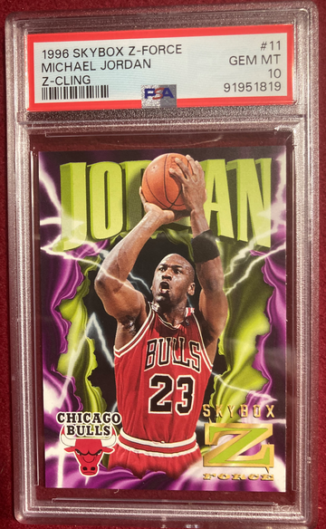 1996 Skybox Z-Force Michael Jordan Z-Cling PSA 10