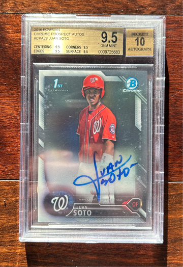 2016 Bowman Chrome Prospects Auto #CPAJS Juan Soto