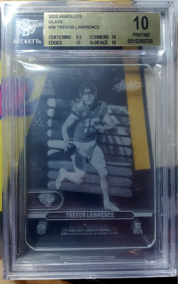 2022 Panini Absolute TREVOR LAWRENCE SSP CASE HIT GLASS CARD BGS 10 RARE