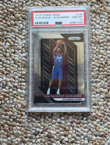 2018-19 Panini Prizm Shai Gilgeous-Alexander Rookie Rc PSA 10 Thunder