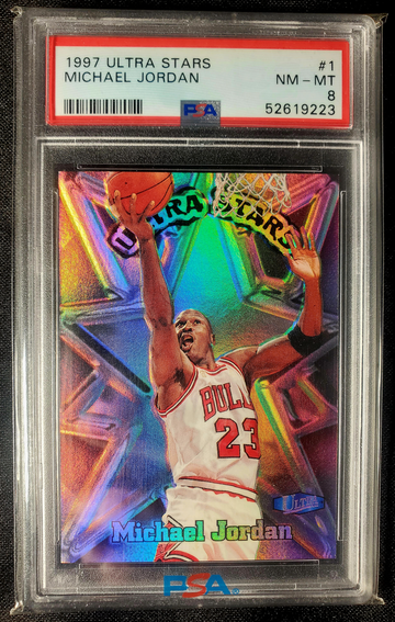 1997-98 Ultra Stars Michael Jordan PSA 8
