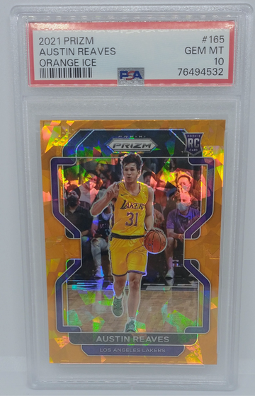 Austin Reaves 2021 Prizm Orange ICE RC Rookie PSA 10