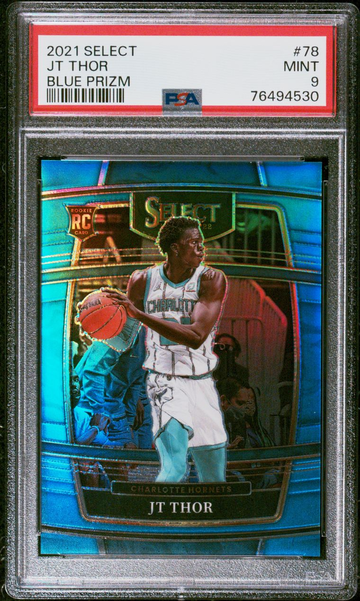 JT Thor 2021 Select Blue Prizm RC Rookie 29/299 PSA 9 POP 1 