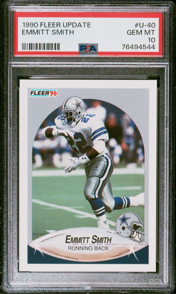 Emmitt Smith 1990 Fleer Update RC Rookie PSA 10 Gem Mint