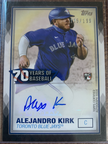 2021 Topps Alejandro Kirk RC Auto 70 years of Baseball