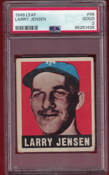 1948 LEAF Larry Jensen ( NEW YORK GIANTS ) PSA 2 Card #56!