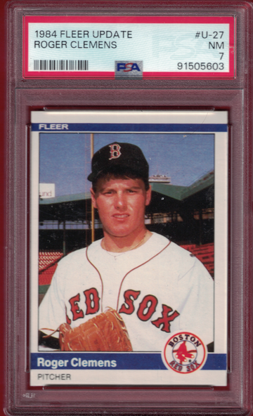 1984 Fleer Update Roger Clemens ( RED SOX ) PSA 7 Rookie Card RC #U-27!