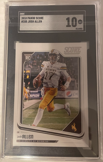 2018 Panini Score Josh Allen Rookie Card SGC 10 Gem Mint