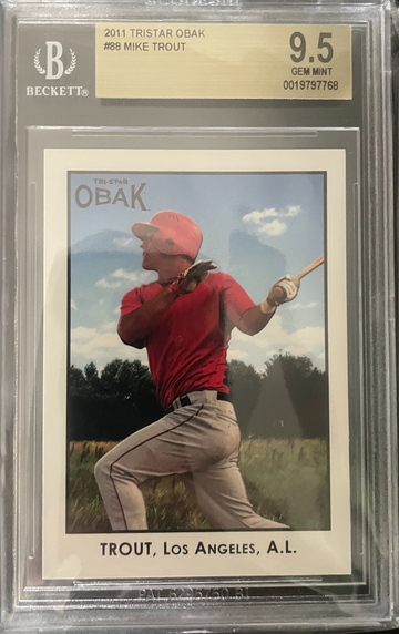 2011 Tristar Obak #88 Mike Trout Rookie BGS Gem Mint 9.5