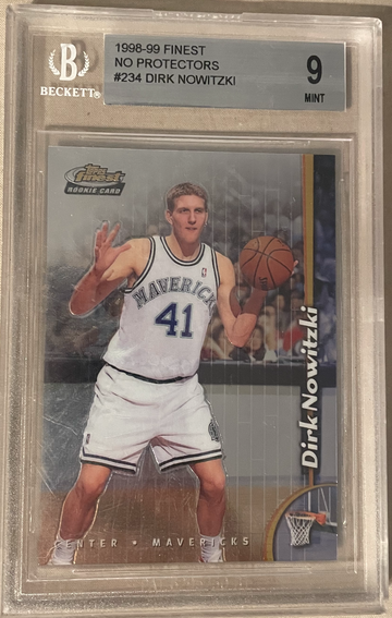 1998-99 Finest Dirk Nowitzki Rookie Card BGS 9 Mint